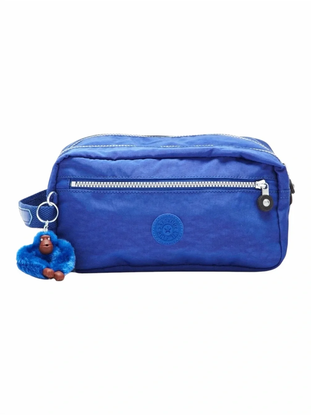 NWT Kipling Agot Toiletry Bag Blue with Charm